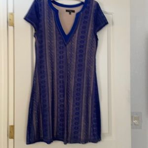 BLUE LACE WITH BEIGE LINING SZE LARGE SANCTUARY CLOTHING DRESS PERFECT CONDITION